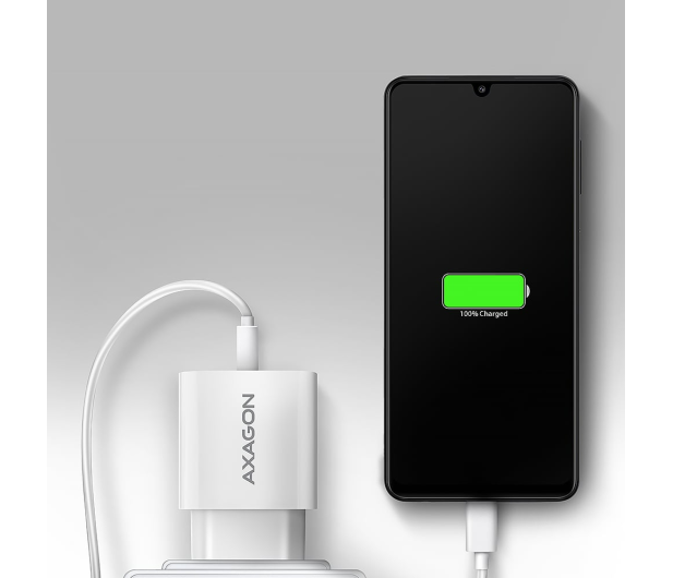 AXAGON ACU-QC18W QC 18W, 1x port USB-A, QC3.0/AFC/FCP/SMART Biała - 1485400 - zdjęcie 4